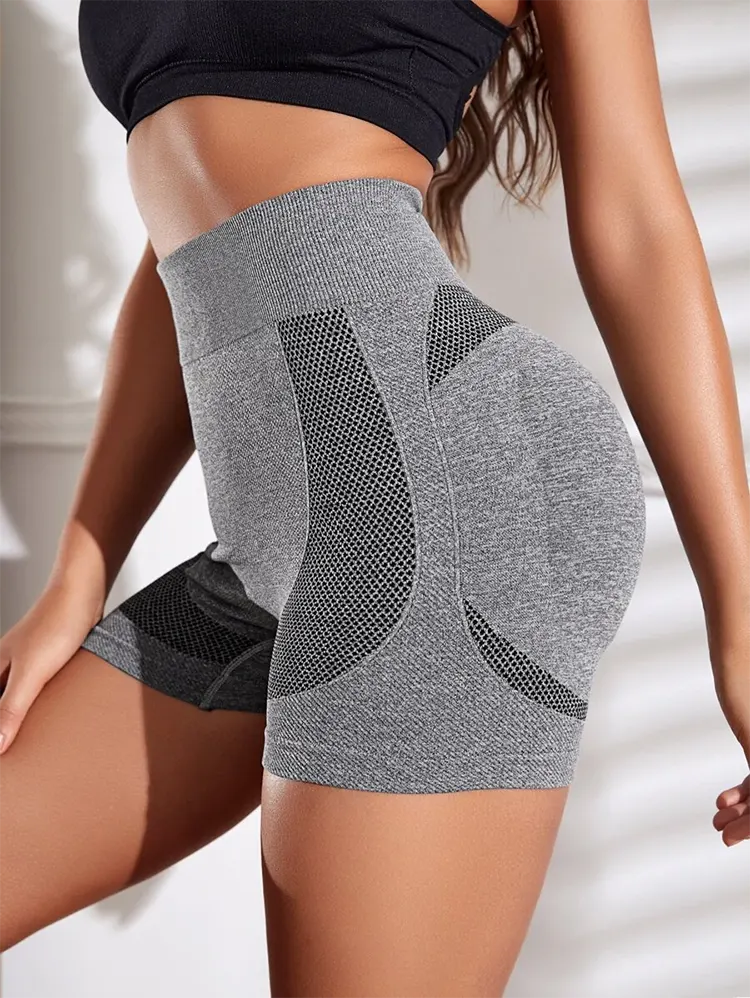 Les leggings de hanche à pêche en mailles sans couture ont gagné l'amour de plus en plus de femmes