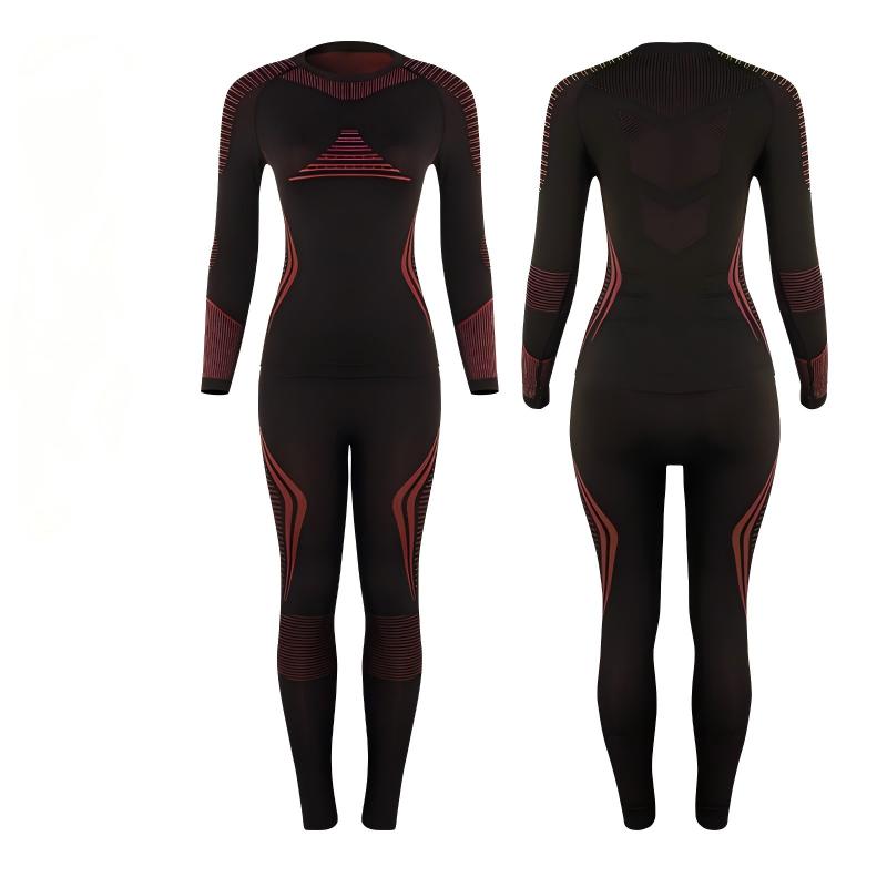 Ensemble de sous-vêtement de ski sans couture Body Mapping